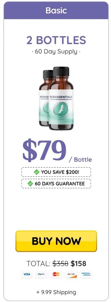 Kerassentils 60-day supply package for $79 per bottle.